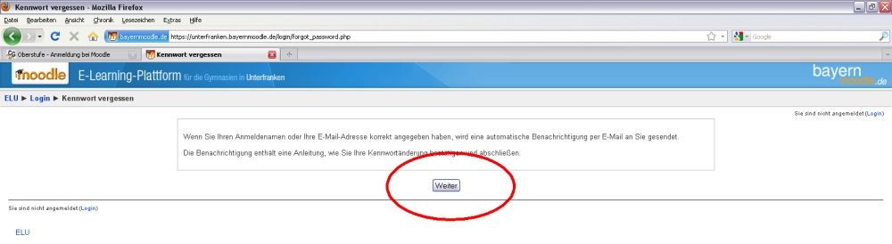 Kennwort-Anforderung Kennwort-Anforderung