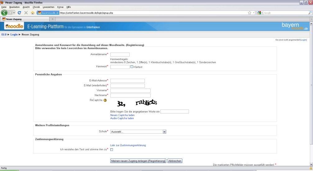 Moodle - neuer Zugang Moodle - neuer Zugang